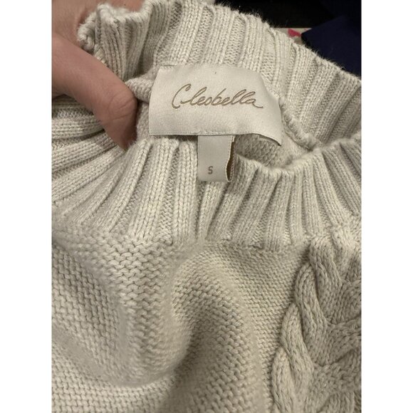 Cleobella Women's thick Knit Long Sleeves Round Neck Pullover Sweater Size S - Picture 4 of 5